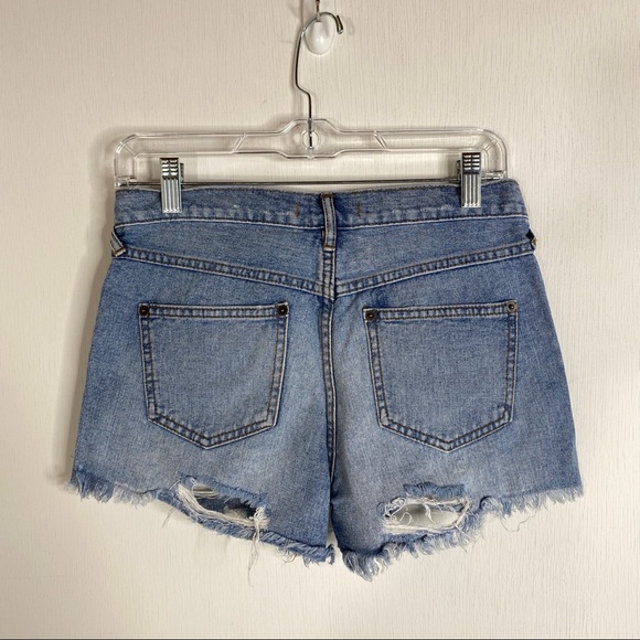 Free People Distressed Jean Shorts - Picture 5 of 13